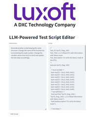 Script M L Script editing with LLM | Luxoft AI/ML